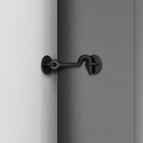 Sliding Door Privacy Hook with Matte Black Finish
