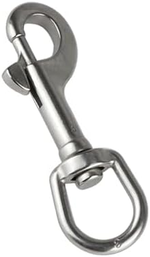 2 Pcs 1x394 inch 316 stainless steel marine grade carbon chain snap hooks