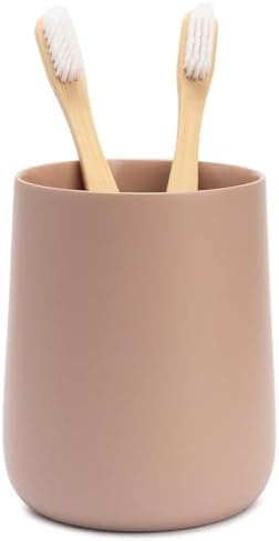 Durable Matte Dusty PinkMauve Toothbrush Toothpaste Organizer