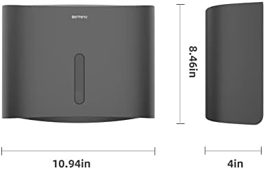 Bertreno Wall-Mounted Large Capacity Commercial Paper Towel Dispenser Black