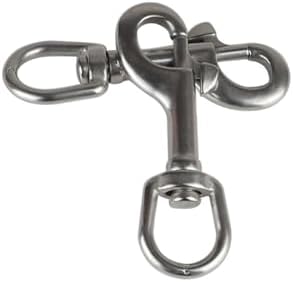2 Pcs 1x394 inch 316 stainless steel marine grade carbon chain snap hooks