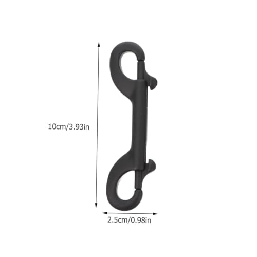 Double-Ended Stainless Steel Dog Leash Hook Black
