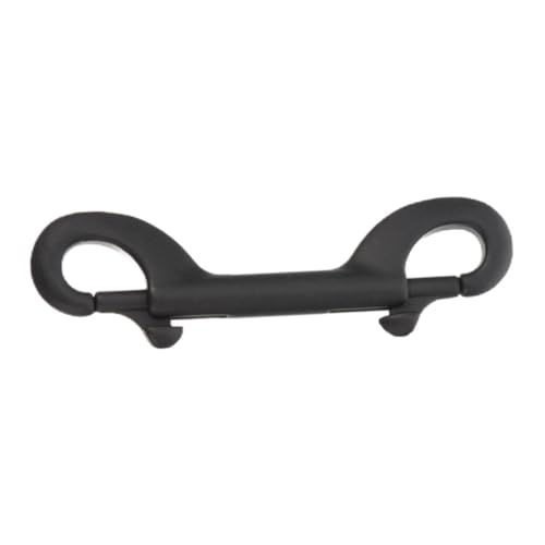 Double-Ended Stainless Steel Dog Leash Hook Black