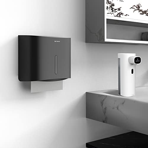Bertreno Wall-Mounted Large Capacity Commercial Paper Towel Dispenser Black