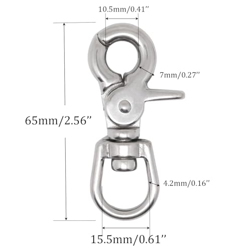 2 Pcs Heavy Duty Trigger Snaps Swivel Hooks 2 35 Inch