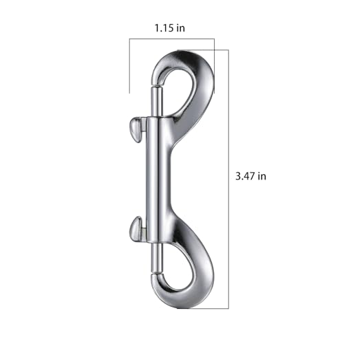 Wensilon 8 Pcs Silver Marine Grade Double Ended Bolt Snap Diving Hook Clips