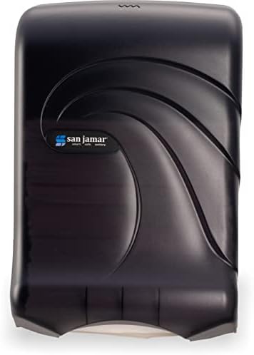 San Jamar UltraFold Plastic Paper Towel Dispenser for Bathroom Black