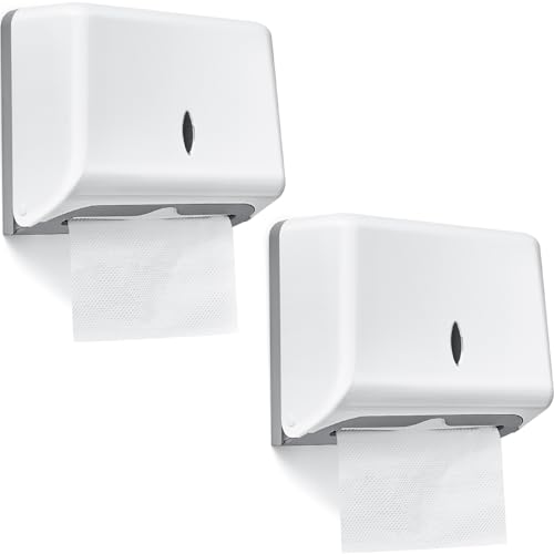 Yaomiao 2 Pcs Wall Mount Paper Towel Dispenser No Drilling Commercial
