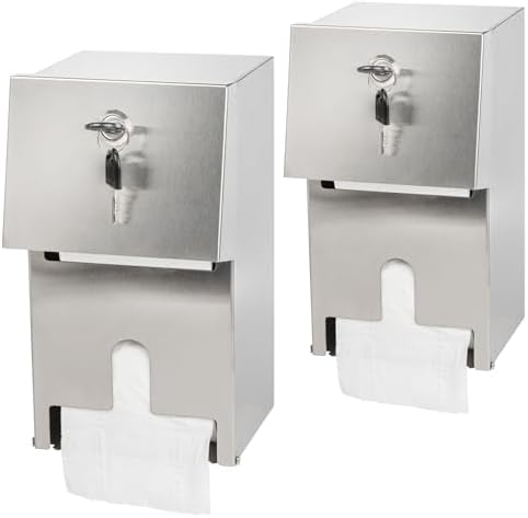 Commercial Double Rolls Toilet Paper Dispenser with Lock