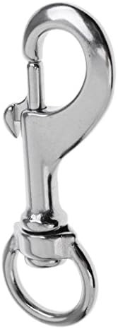 Silver 316 Stainless Steel Round Eye Swivel Bolt Clip Hook