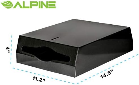Alpine Black Towel Dispenser - Industrial Wall-Mount