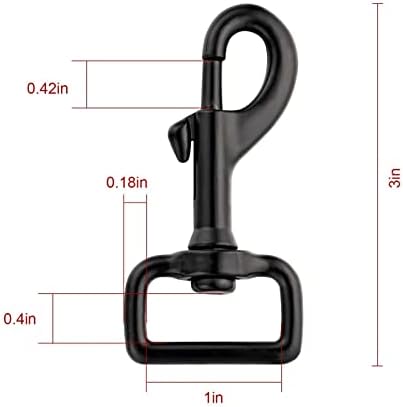 Premium Heavy Duty Dog Leash Clips 1 x 4PCS Black
