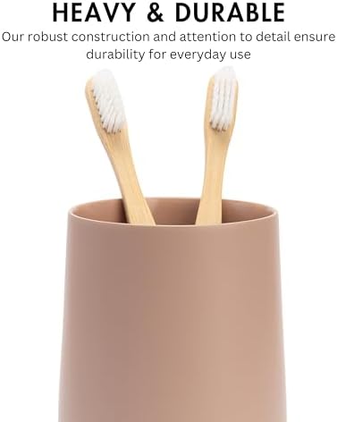 Durable Matte Dusty PinkMauve Toothbrush Toothpaste Organizer
