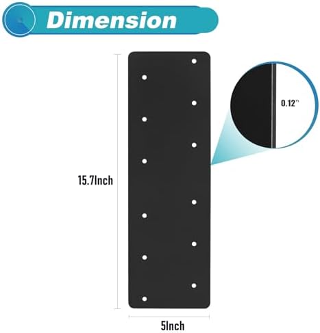 ICOIN 2-Piece 16x5 Straight Steel Flat Plate