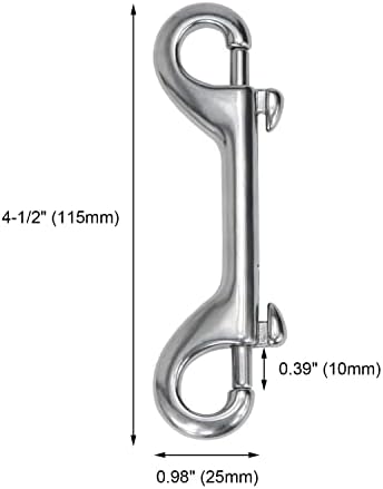 Wontee Double Ended Bolt Snaps 316 Stainless Steel 3 Pack