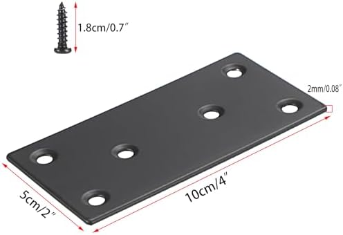 Sumnacon 12-Piece Stainless Steel Mending Plate Set for Furniture Repair