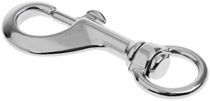 Silver 316 Stainless Steel Round Eye Swivel Bolt Clip Hook