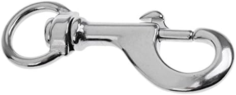 Silver 316 Stainless Steel Round Eye Swivel Bolt Clip Hook