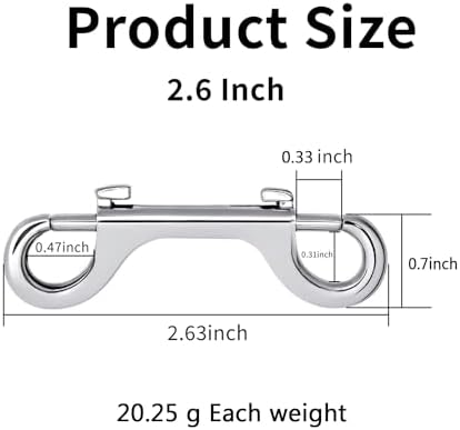 10-Piece 26-Inch Bolt Snaps Hook Set