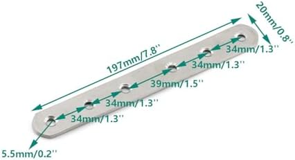 4-Pack Stainless Steel Flat Straight Braces for Wood