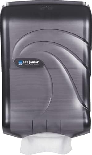 San Jamar UltraFold Plastic Paper Towel Dispenser for Bathroom Black