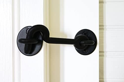 Sliding Door Privacy Hook with Matte Black Finish