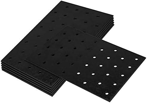 6 PCS Black Tie Plate Bracket for Wood Shelves