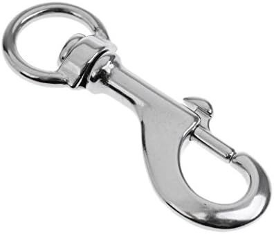 Silver 316 Stainless Steel Round Eye Swivel Bolt Clip Hook