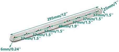 4 Pack Flat Mending Plate Stainless Steel 12 Inch