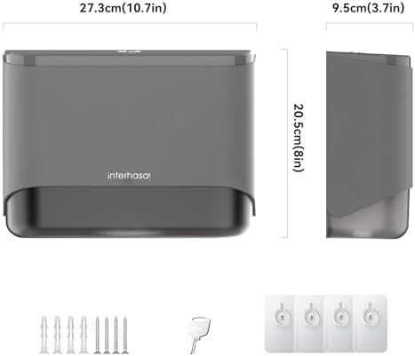 Wall Mounted Paper Towel Dispenser with Key Lock and Transparent Window