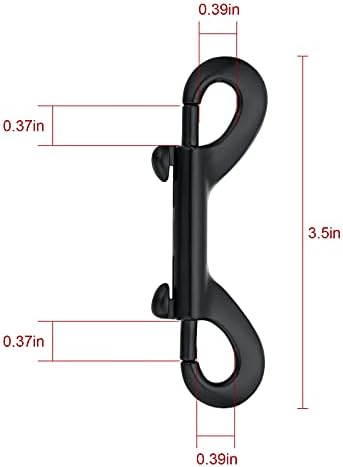 Premium 4-Pack Bolt Snap Hooks Black industrial use