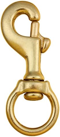 3 14 Inch Solid Brass Swivel Bolt Snap Hooks 2 Pieces