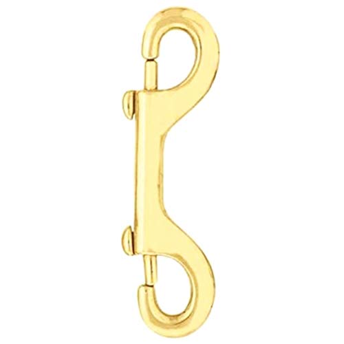 2-Pack 4 34 Solid Brass Double-Ended Bolt Snap