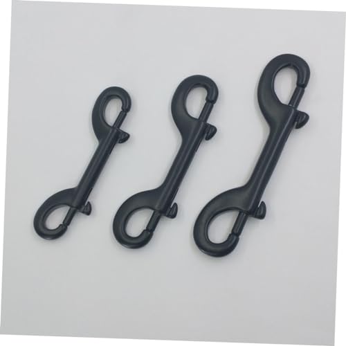 Double-Ended Stainless Steel Dog Leash Hook Black
