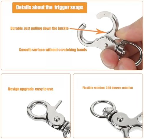 10PCS Durable Trigger Snaps Zinc Alloy Open Design Easy to Install