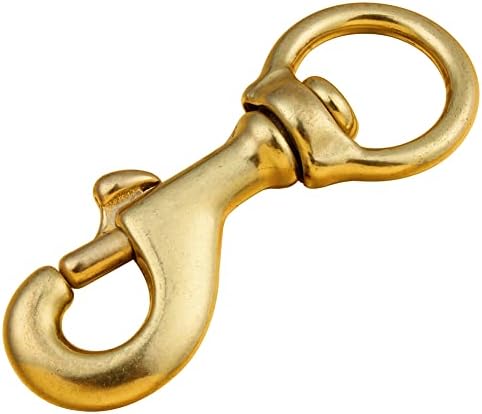 3 14 Inch Solid Brass Swivel Bolt Snap Hooks 2 Pieces