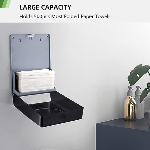 Commercial Paper Towel Dispenser Wall Mount Black