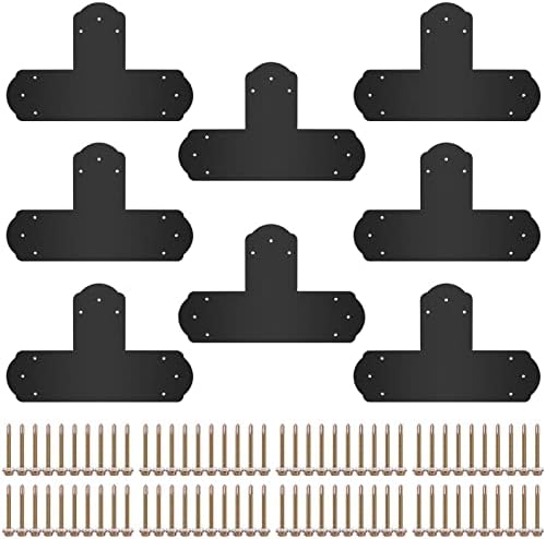 VEVOR Black T Bracket 6x6 8PCs Heavy Duty Steel Connector