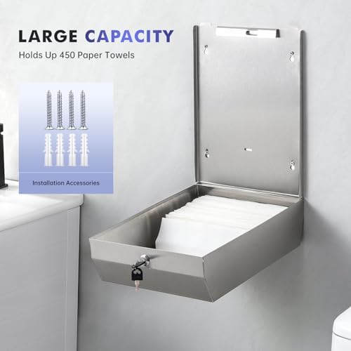 Stainless Steel Wall-Mounted Dispenser for Haggle-Free Restrooms