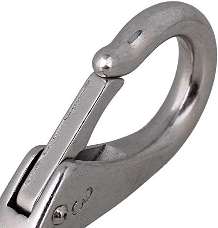 BQLZR 97mm 304 Stainless Steel Spring Loaded Fixed Eye Boat Snap Hook