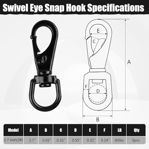 Durable 5-Pack Spring Clips