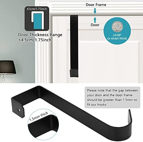 LindezaPremium Door Hangers6-Pack Storage Solution for Home Bathroom