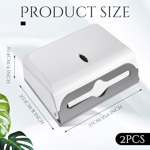 Yaomiao 2 Pcs Wall Mount Paper Towel Dispenser No Drilling Commercial