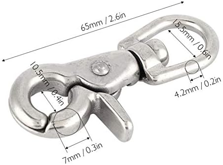 Perfectly Durable Stainless Steel Trigger Bolt Snap Clip Hook Set - Lightweight