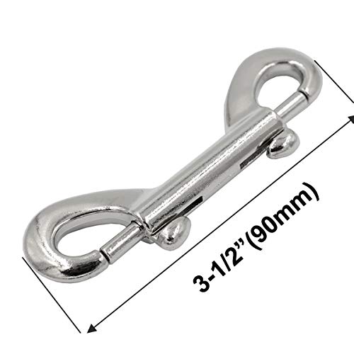 5PCS ZINC ALLOY DOUBLE ENDED SILVER BOLT SNAPS CLIPS 3-12inch LONG FASTENERS