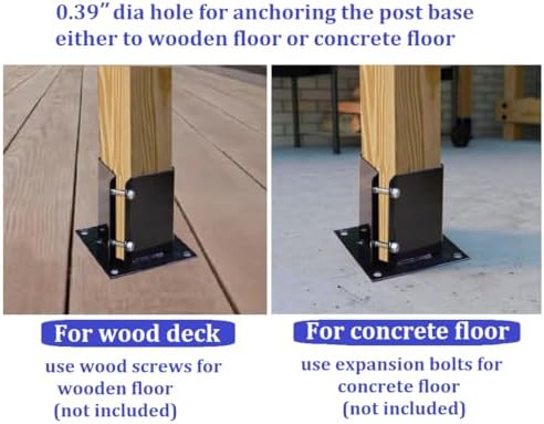 Sturdy Metal Post Bracket 6x6 Pack of 4