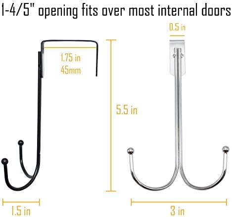 SayHi2U Over-the-Door Double Hanger Hook