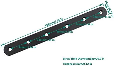 Sturdy Metal Braces for Wood Fixing Black Iron Flat Straight Brace Brackets