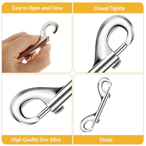Double-Ended Metal Snap Hooks for Secure Pet Leash Farm Use