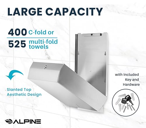 Alpine Commercial Paper Towel Dispenser Wall Mount Stainless Steel